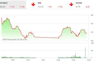 Phiên chiều 21/6: Lực bán áp đảo, VN-Index mất hơn 10 điểm