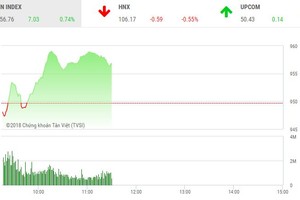 Phiên sáng 31/7: Nhiều bluechip đón dòng tiền, VN-Index lên trên 955 điểm
