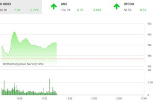 Phiên sáng 3/8: Nhà đầu tư mạnh dạn xuống tiền, VN-Index chinh phục mốc 960 điểm