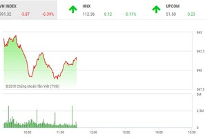 Phiên sáng 29/8: Áp lực bán gia tăng, VN-Index điều chỉnh