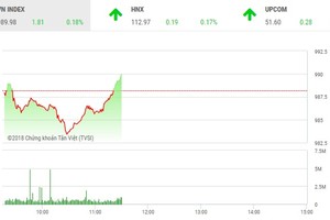 Phiên sáng 30/8: Lực cầu mạnh cuối phiên kéo VN-Index hồi phục trở lại