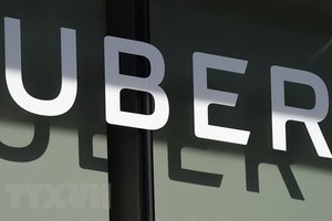 Biểu tượng Uber tại Los Angeles, California, Mỹ. (Nguồn: AFP/TTXVN)