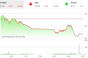Phiên chiều 26/12: Lực bán gia tăng, VN-Index mất điểm phiên thứ 10 liên tiếp