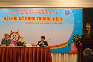 Ông Hoàng Đức Chính, Chủ tịch HĐQT của PDV đang phát biểu.