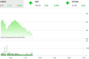 Phiên sáng 27/8: Lực bán lớn, cản bước VN-Index