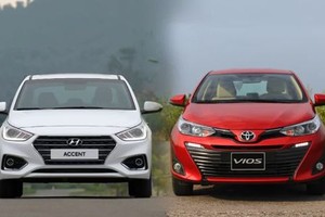 Accent và Vios, hai sản phẩm bán chạy nhất của mỗi thương hiệu.