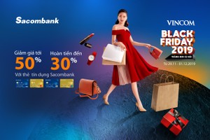 Chủ thẻ Sacombank hưởng nhiều ưu đãi khi mua sắm dịp Black Friday