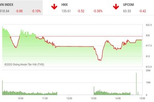 Giao dịch chứng khoán chiều 8/10: Điểm sáng MSN không giúp VN-Index tránh khỏi phiên giảm điểm