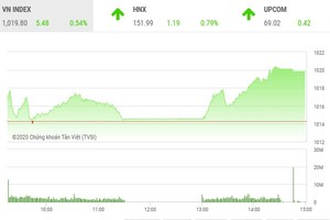 Giao dịch chứng khoán chiều 3/12: Nhiều mã nổi sóng, VN-Index hụt mốc 1.020 điểm