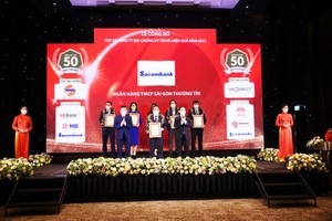 Sacombank liên tiếp nhận được các giải thưởng uy tín trong nước