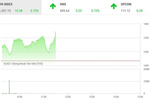 Giao dịch chứng khoán phiên sáng 8/12: Nhóm ngân hàng giúp VN-Index tăng hơn 10 điểm