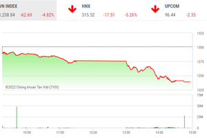 Giao dịch chứng khoán chiều 12/5: Tiếp tục bán tháo, VN-Index xuống đáy 10 tháng