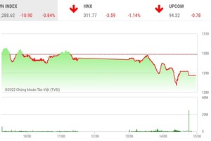 Giao dịch chứng khoán phiên chiều 2/6: Lực bán dâng cao, VN-Index rơi xuống dưới 1.290 điểm