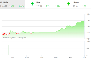 Giao dịch chứng khoán phiên chiều 23/6: Nhiều cổ phiếu khoe sắc tím, VN-Index tăng gần 20 điểm