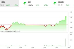 Giao dịch chứng khoán phiên chiều 13/10: Thanh khoản mất hút, VN-Index vẫn tăng mạnh