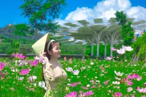 Khách hóa nàng thơ bên vườn hoa Sao Nhái.