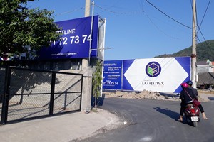 Đường vào dự án Eco Town Phú Mỹ.