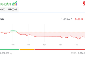 Thanh khoản sụt giảm mạnh, VN-Index quay đầu giảm