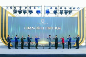 Lễ khởi công dự án Flamingo Majestic Island Resort của Tập đoàn Flamingo tại xã Phúc Xuân, TP. Thái Nguyên ngày 15/3/2025.