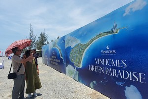 Dự án Vinhomes Green Paradise Cần Giờ chính thức được khởi công sau nhiều năm chờ đợi. Ảnh: Lê Toàn.