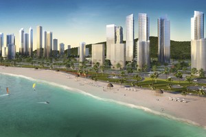 Một góc phối cảnh Sun Elite City, quần thể đô thị nghỉ dưỡng đẳng cấp bên vịnh di sản Hạ Long. (Ảnh: Sun Property).