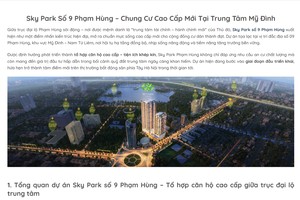 Thông tin giới thiệu dự án căn hộ tại số 9 Phạm Hùng trên mạng internet.