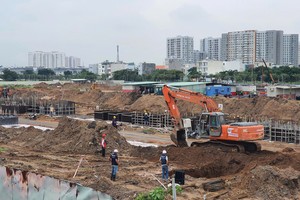 Các dự án chung cư đang được đẩy mạnh triển khai. Ảnh: Lê Toàn.