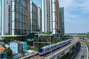 Tuyến metro số 1 được xác định là hành lang TOD ưu tiên cao nhất trong quy hoạch đô thị mới của TP.HCM. Ảnh: Lê Toàn.