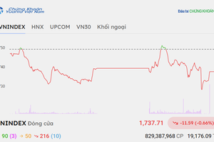 Lực bán gia tăng, VN-Index mất thêm 11 điểm trong phiên ngày 2/10
