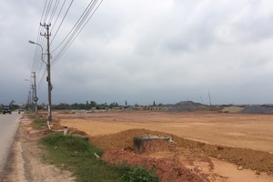 Một dự án khu dân cư thương mại đang được thực hiện tại  TP. Đồng Hới, Quảng Bình.