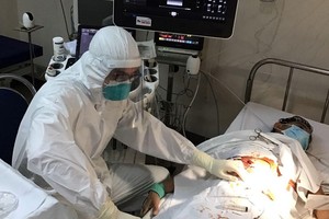 Bệnh nhân COVID -19 đang được điều trị tại Bệnh viện Trung ương Huế.