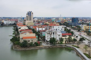 Dự án Phát triển môi trường, hạ tầng đô thị để ứng phó với biến đổi khí hậu thành phố Đồng Hới đang chậm tiến độ. Ảnh: TP Đồng Hới