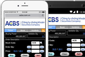 ACBS trải nghiệm giao dịch trực tuyến trên hệ điều hành iOS và Android