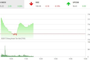 Phiên sáng 13/7: VN-Index vững tiến