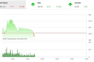 Phiên sáng 17/11: Áp lực bán gia tăng, VN-Index quay đầu giảm điểm
