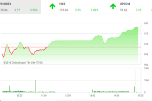 Phiên chiều 13/8: Dòng tiền sôi động, VN-Index lên mức đỉnh của ngày