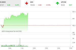 Phiên sáng 13/5: Dòng tiền hướng vào cổ phiếu vừa và nhỏ