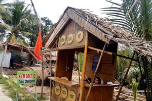 Quầy vé vào tham quan rừng dừa Bảy Mẫu vắng khách