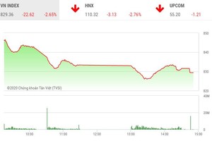 Giao dịch chứng khoán chiều 29/6: Ồ ạt xả hàng, VN-Index thủng mốc 830 điểm