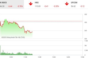 Giao dịch chứng khoán sáng 17/8: Dòng tiền rút lui, VN-Index mất mốc 845 điểm