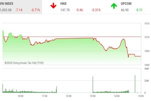 Giao dịch chứng khoán chiều 30/11: Nhà đầu tư chốt lời, VN-Index lùi sâu