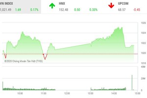 Giao dịch chứng khoán chiều 4/12: Được ông lớn nâng đỡ, VN-Index chốt tuần trên mốc 1.020 điểm
