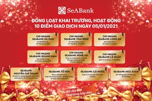SeABank đồng loạt khai trương và hoạt động 10 điểm giao dịch mới