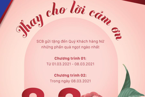 SCB tri ân khách hàng nữ nhân dịp 8/3