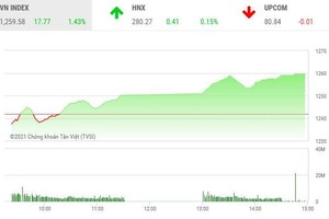 Giao dịch chứng khoán chiều 10/5: Dòng tiền chảy mạnh, hàng loạt mã tăng trần, VN-Index tiến về đỉnh cũ