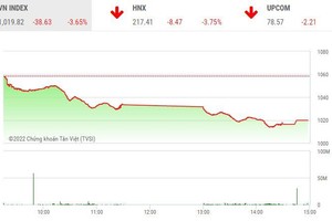 Giao dịch chứng khoán chiều 21/10: Hàng trăm mã nằm sàn, thị trường lao dốc