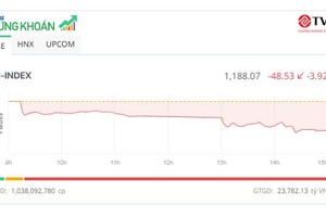 Lệnh bán tháo kích hoạt, VN-Index bốc hơi gần 50 điểm trong phiên 5/8