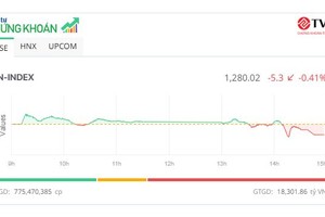 VN-Index lùi về mốc 1.280 điểm, cổ phiếu chứng khoán vẫn tích cực