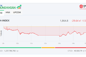 Thị trường giảm gần 30 điểm trong phiên đáo hạn phái sinh