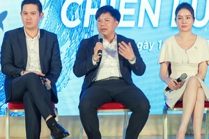 Shark Nguyễn Ngọc Thủy (giữa) đã đầu tư tổng số tiền hơn 74 tỷ đồng vào các startup trong Shark Tank